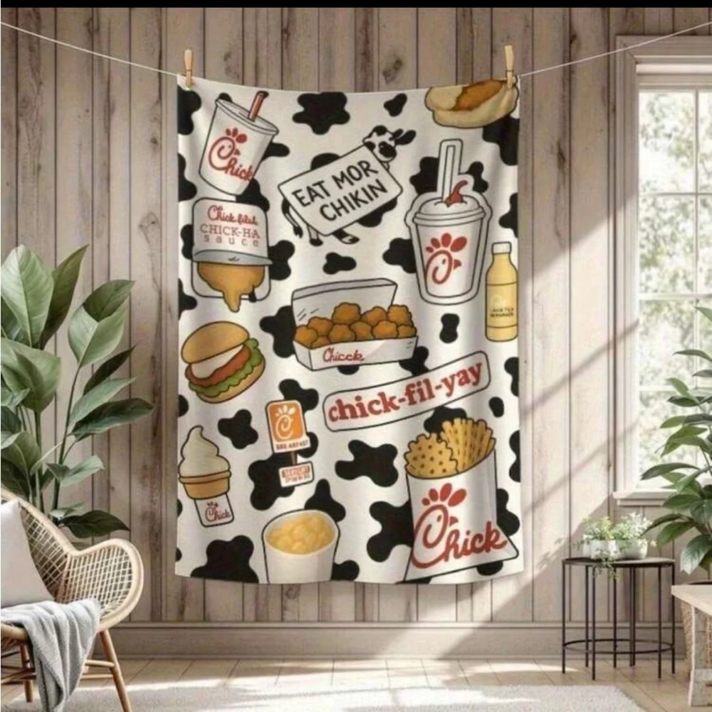 Chick Fil Yay Throw Blanket